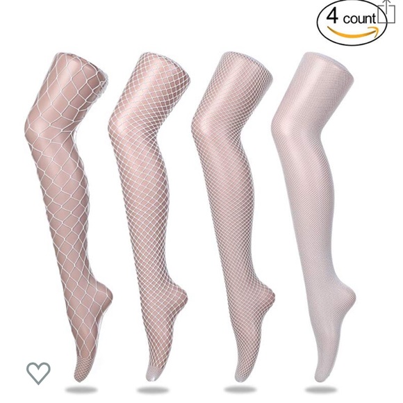 NEW FISHNET HIGH WAISTED STOCKINGS IN WHITE! - Picture 2 of 4